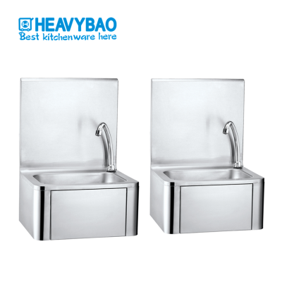 Heavybao Hot Sale Hotel Kitchen Stainless Steel Knee Operated Wash Basin