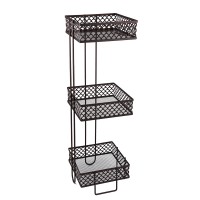 Wholesale Metal Bathroom 3-Shelf Tower Towel Cabinet Storage Rack Shelving Display Rack