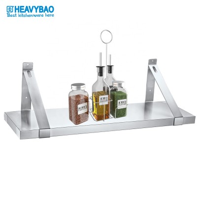 Heavybao Good Quality Modern Kitchen Stainless Steel Wall Mounted Hanging Shelf