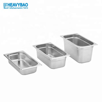 High Quality stainless steel 1/3 Gastronorm Food Containers gn pans for Restaurant Catering Canteen