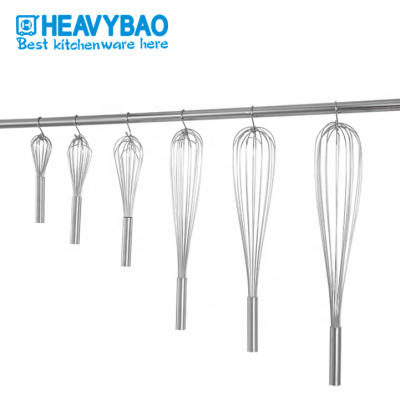 Heavybao High Quality Recyclable Eco-friendly Commercial Or Home Stainless Steel Kitchen Whisk Tools Egg Beater