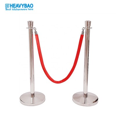 Heavybao Queue Railing Stanchions Metal Lobby Stand Barrier Post And Ropes For Bank