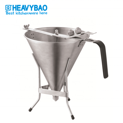 Heavybao Stainless Steel Oil Funnel With Plastic Handle