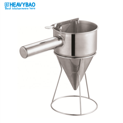 Heavybao High Quality Commercial Cooking Tool  Kitchen Household  Multi Purpose  Stainless Steel Metal Oil Funnel