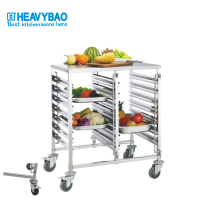 Heavybao Catering Equipment Stainless Steel Kitchen Worktable Trolley Could Be Customized