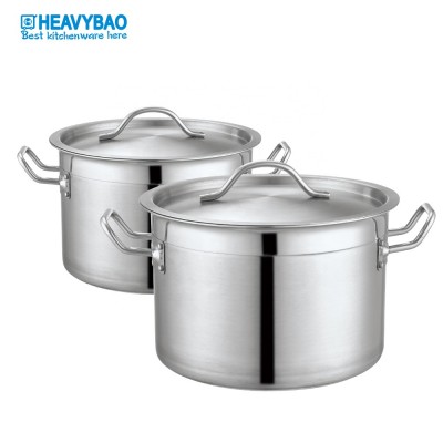 Heavybao Professional Commercial Cooking Pot Wholesale Stainless Steel Soup Pot&Stock Pot With Lid