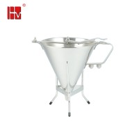 Heavy Duty Stainless Steel Pastry Sirup Filter Batter Funnel And Stand