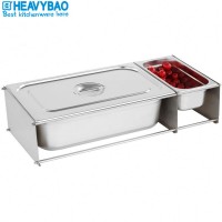 Heavybao High Quality Hotel Kitchen Restaurant Stainless Steel GN Pan Display Rack